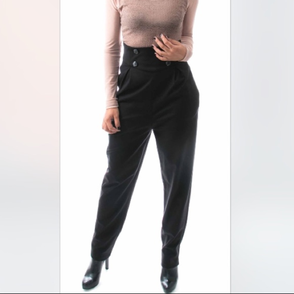 ✨ Eyanatia Black High Waisted Bag Pocket Pant ✨